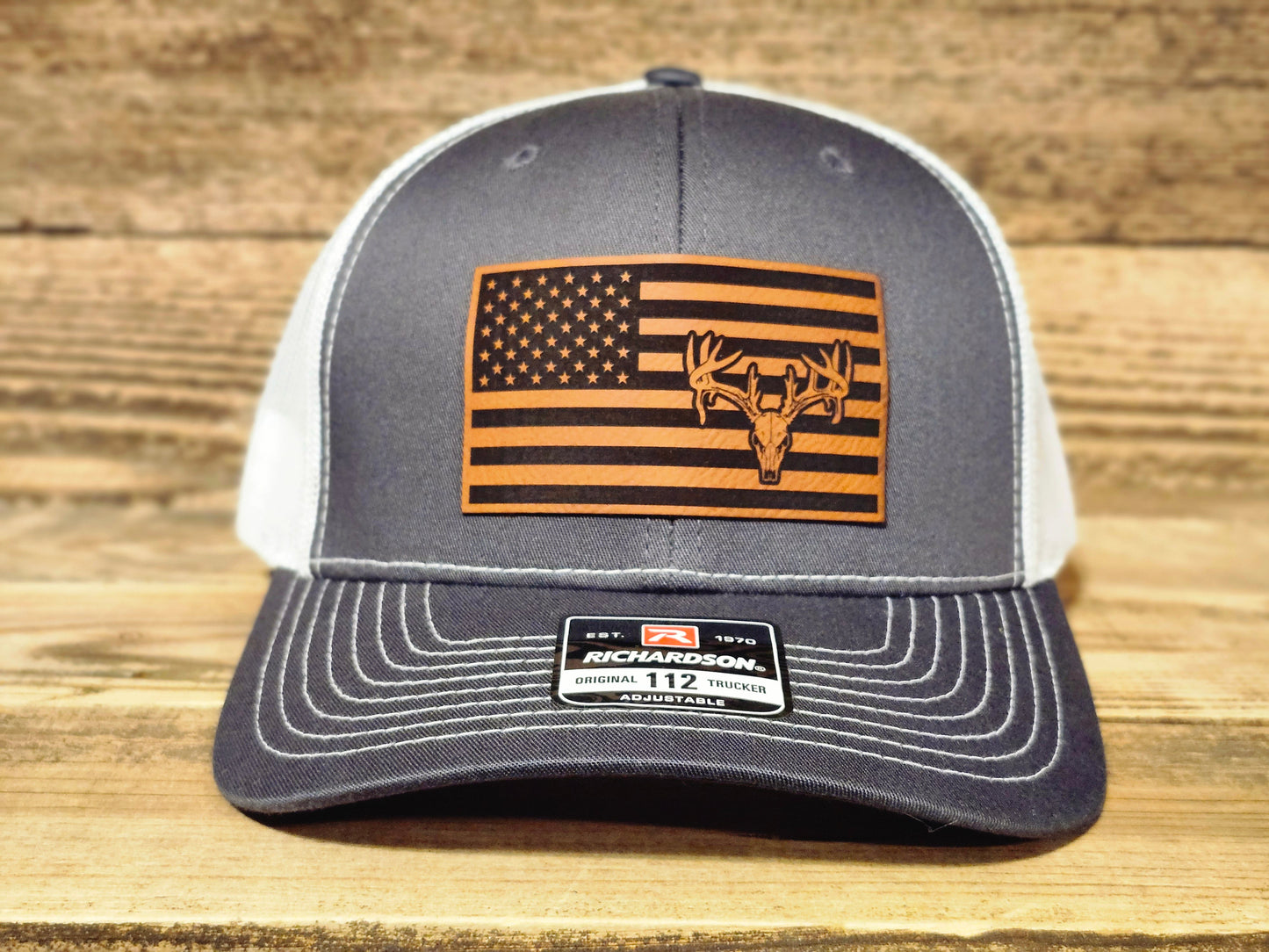 Buck Skull American Flag Hat