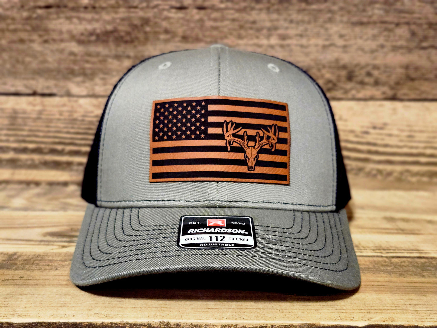 Buck Skull American Flag Hat