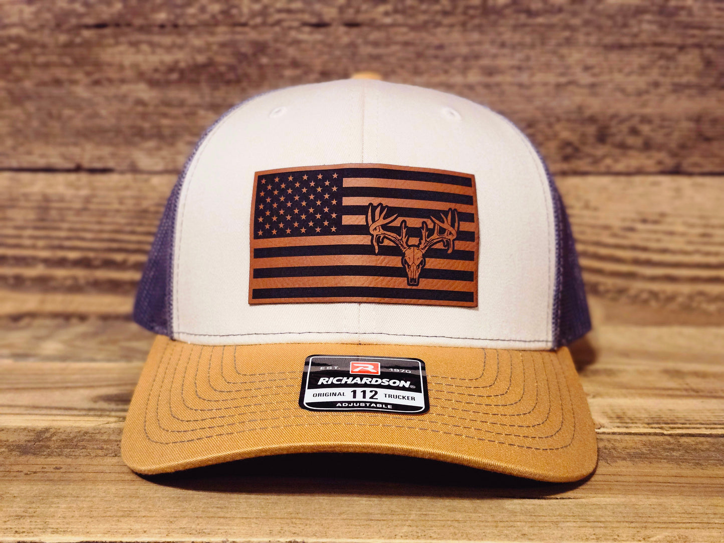 Buck Skull American Flag Hat