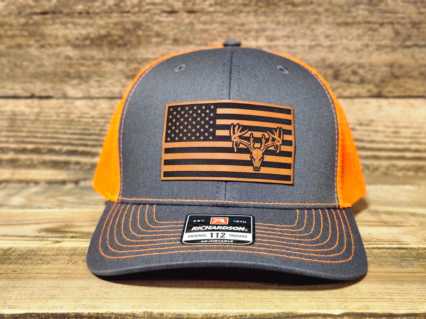 Buck Skull American Flag Hat